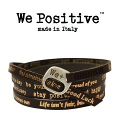 We Positive armband Dark brown