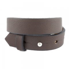 Brede armband kleur dark taupe dubbel