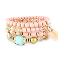 armbandenset roze goud