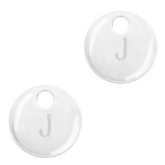 bedel letter J kleur zilver