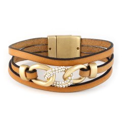 Biba armband taupe deco gold brown