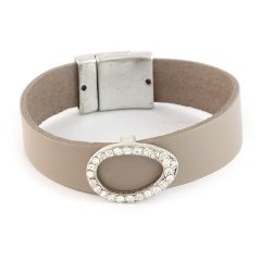 Biba armbandje taupe ovaal