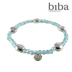 Biba armbandje blauw zilver