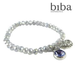 Biba armbandje crystal zilver