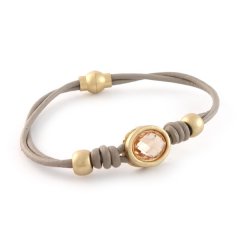 Biba armbandje taupe goud