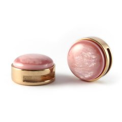 Slider rose met cabochon pink lilac snow pearl shine