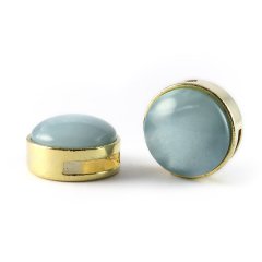 Slider goud met cabochon sapphire light mosso shiny