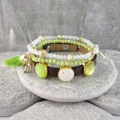 Armband combinatie Green White