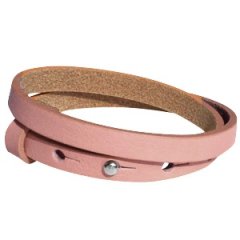 cuoio armband pink blush dubbel