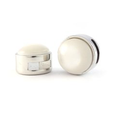 Cuoio slider zilver soft tone shiny off white