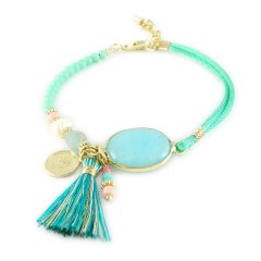 Ibiza armband turquoise ovaal