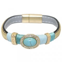 Ibiza style armband blauw