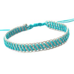 Ibiza armbandje met jasseron Turquoise groen blauw