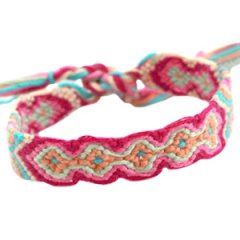 Ibiza vriendschapsarmband multicolor fuchsia blauw crysolite