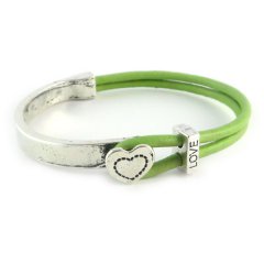 love armband peridot green hart