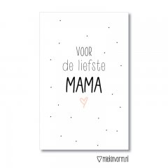minikaart met de tekst liefste mama