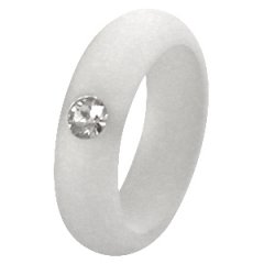 Polaris ring mat silver shade met Swarovski steen-17