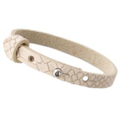 Smalle armband reptile beige