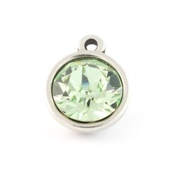 Bedel met Swarovski puntsteen chrysolite