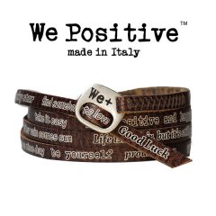 We Positive armband Serpente marrone